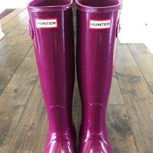 Authentic Hunter Boots size 37/7 US, violet colour